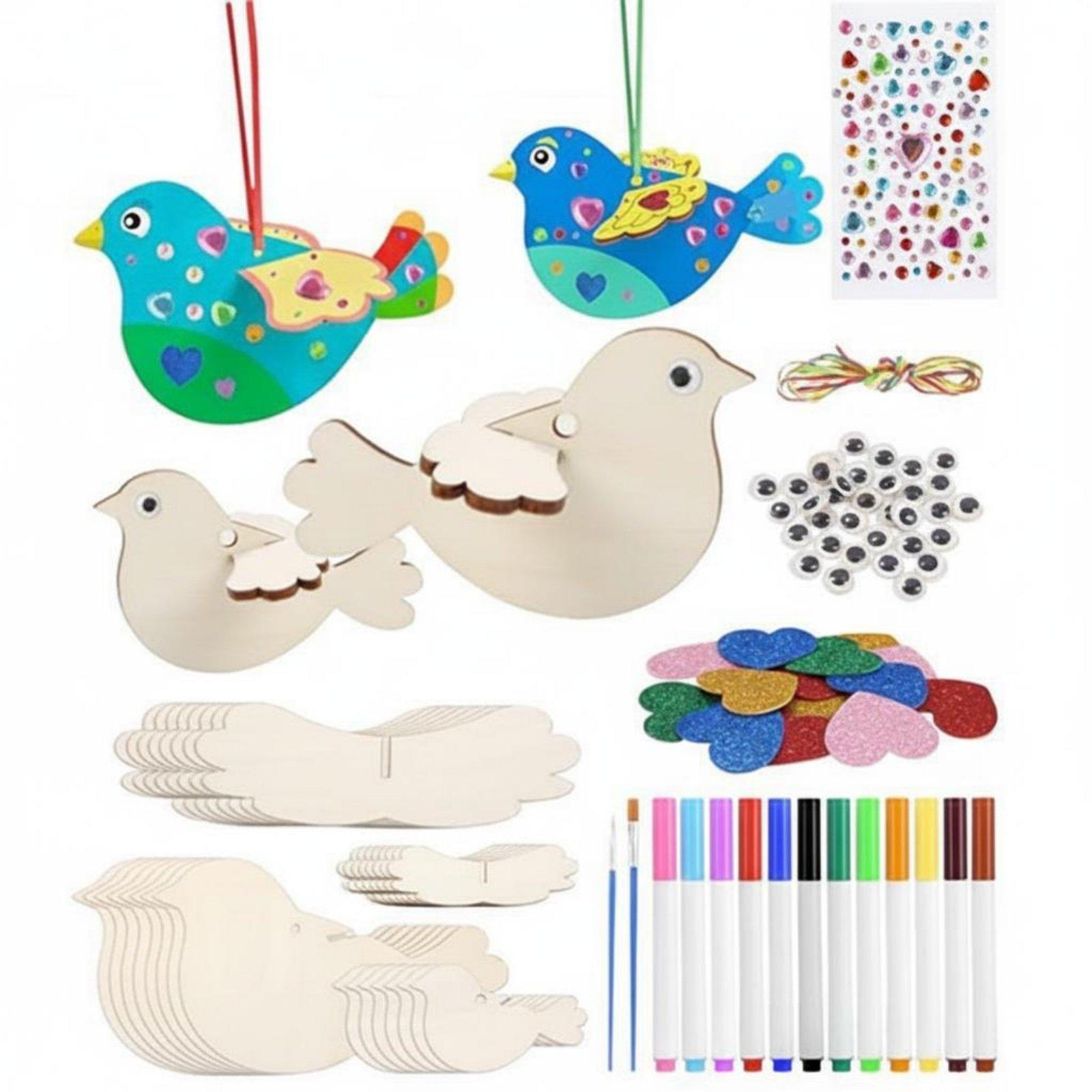 DIY Wooden Bird Ornament Craft - Kids Education Activities review and price
