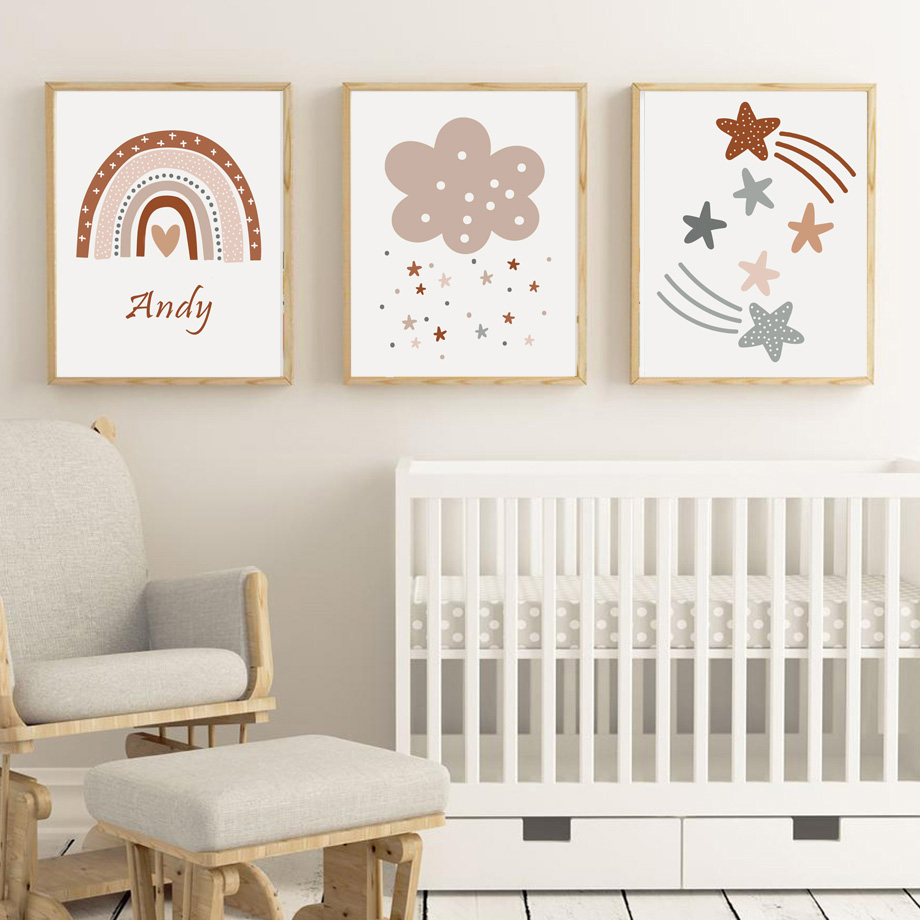 Boho Nursery Poster Canvas Pri - Kids Education Name review and price