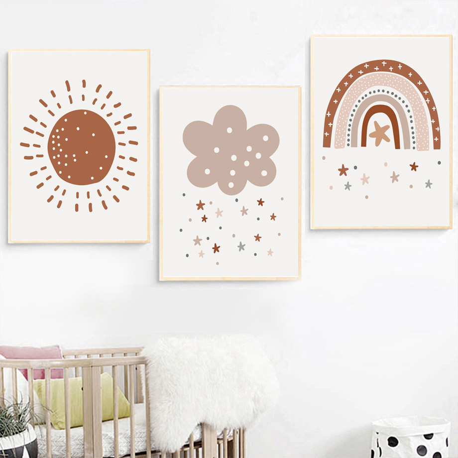 Boho Nursery Poster Canvas Pri - Kids Education Name review and price